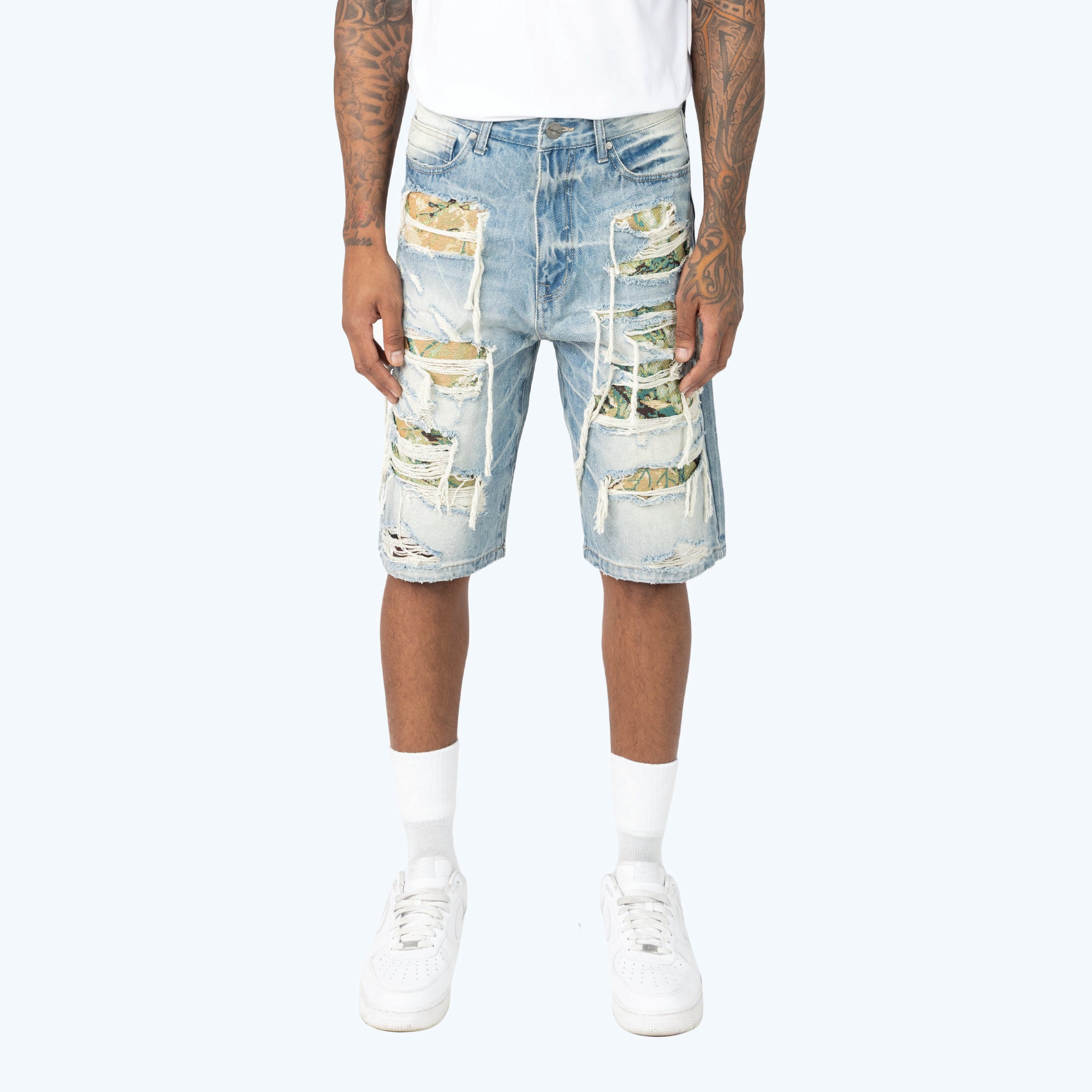 Skater Tapestry Jean Shorts