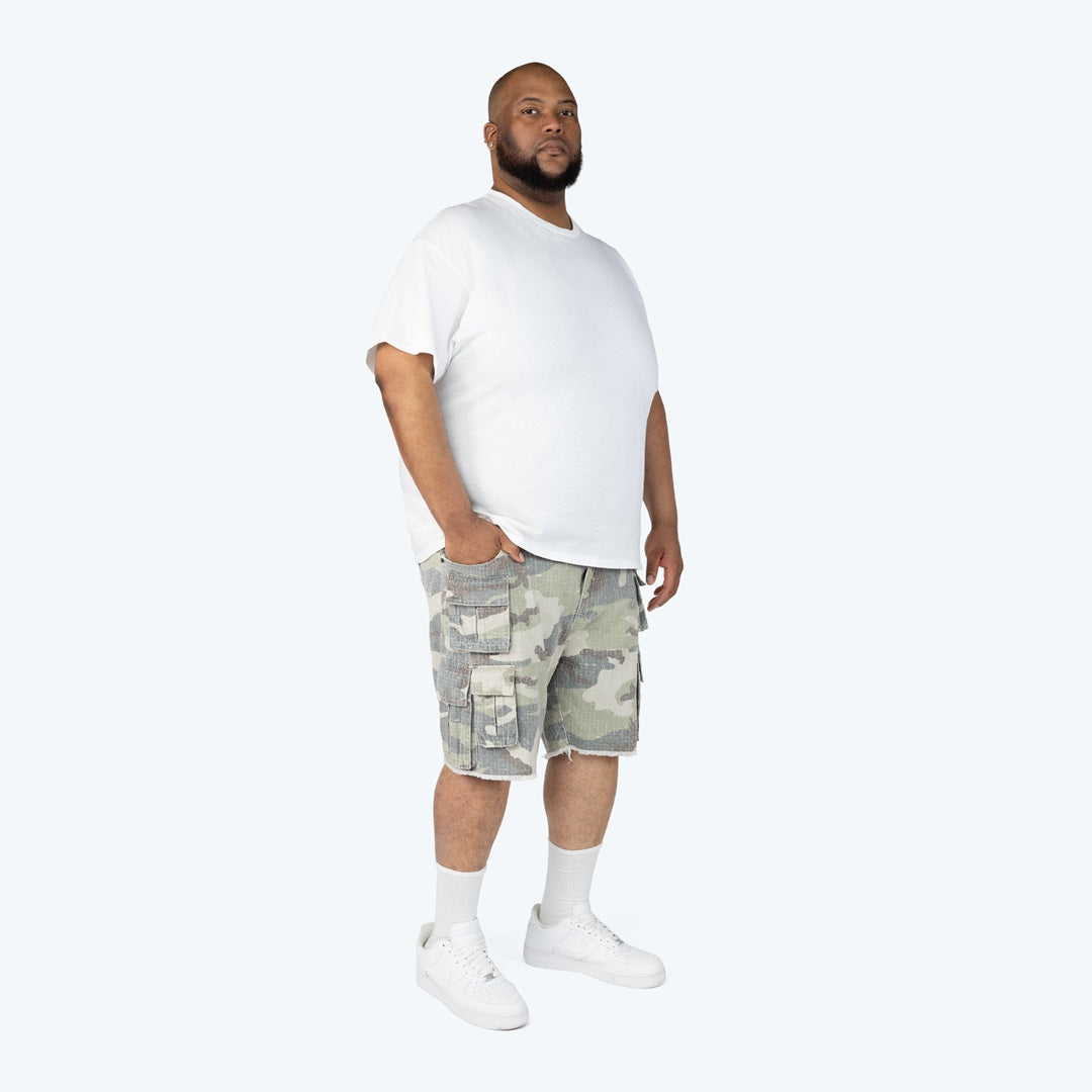 Big and Tall - Utility Twill Shorts - Earthstone Camo