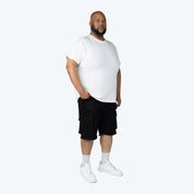 Big and Tall - Utility Cargo Jean Shorts - Jet Black
