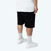 Big and Tall - Utility Cargo Jean Shorts - Jet Black