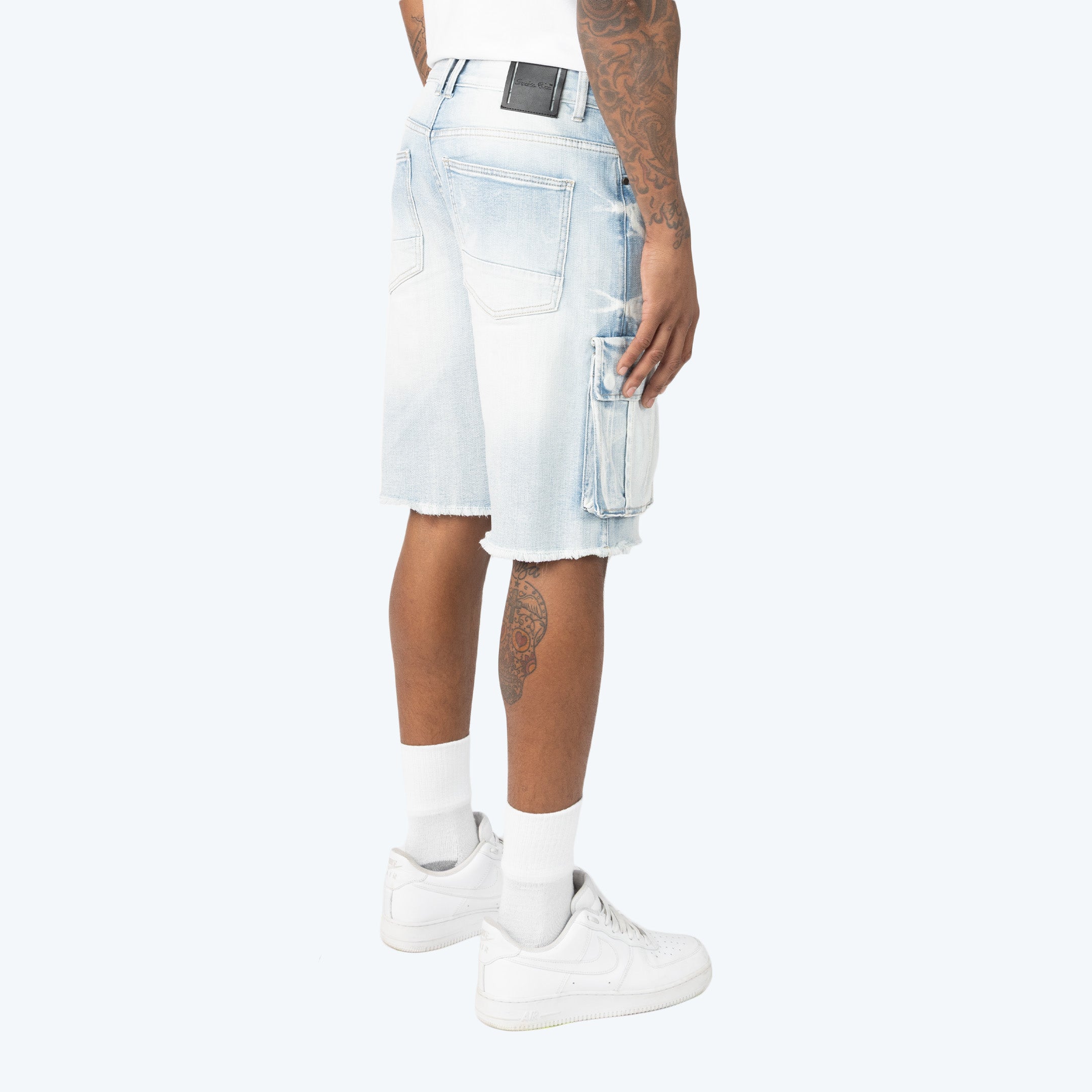 10" Comfort Utility Cargo Jean Shorts