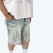 Big and Tall - Dystopia Jean Shorts - Mechanical Blue