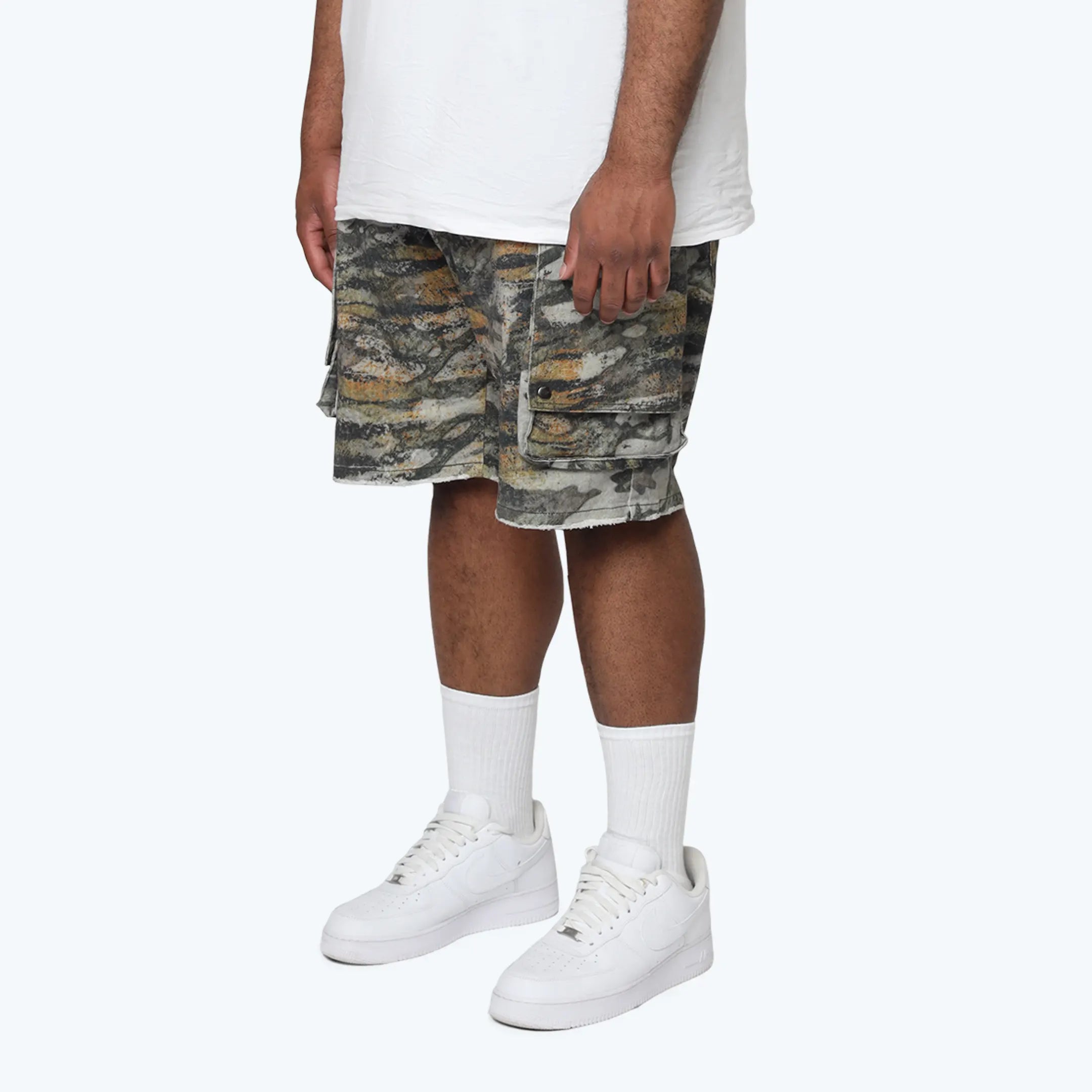 Big and Tall - Wilds Utility Twill Shorts - Tiger Camo