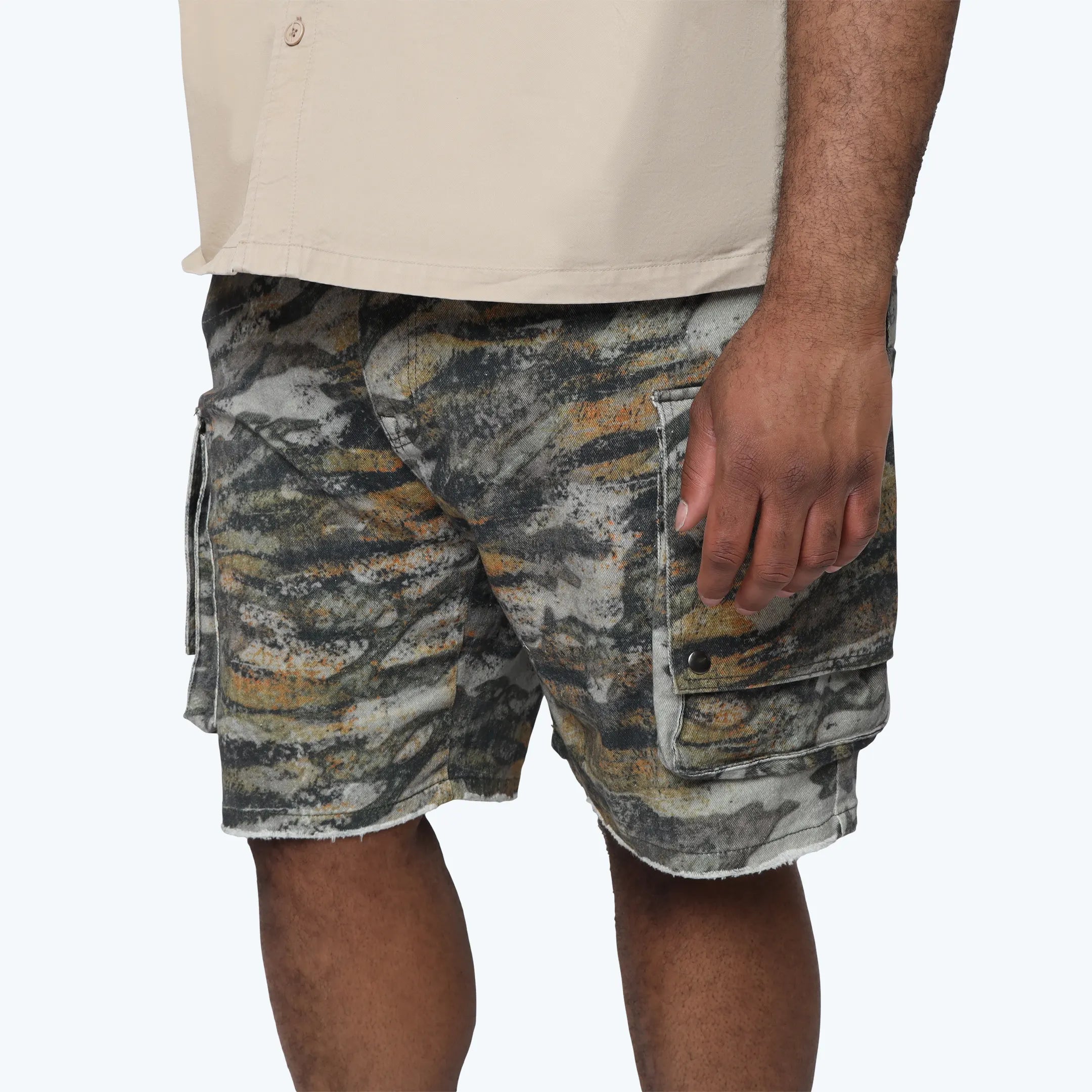 Big and Tall - Wilds Utility Twill Shorts - Tiger Camo