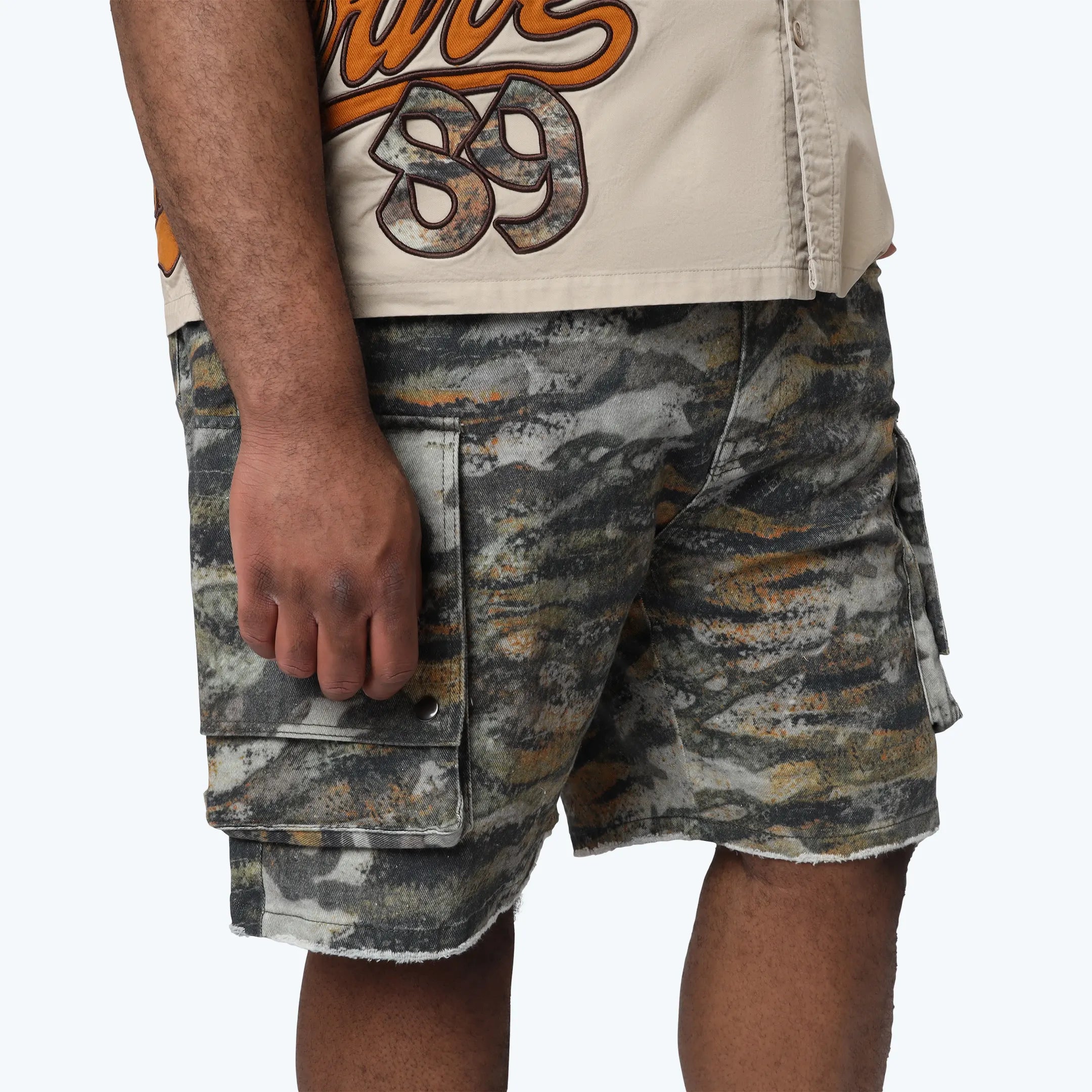 Big and Tall - Wilds Utility Twill Shorts - Tiger Camo