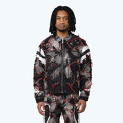 Oversized Victory Color Weft Denim Jacket - Nickel Black