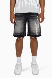Faith Over Fear Shorts - Shale Black