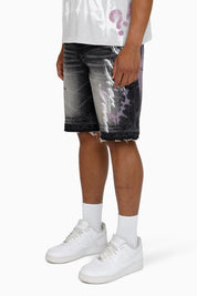 Faith Over Fear Shorts - Shale Black