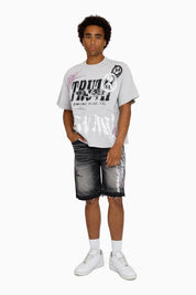 Faith Over Fear Shorts - Shale Black