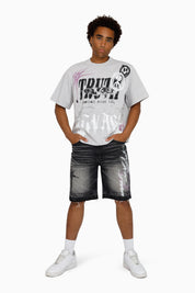 Faith Over Fear Shorts - Shale Black