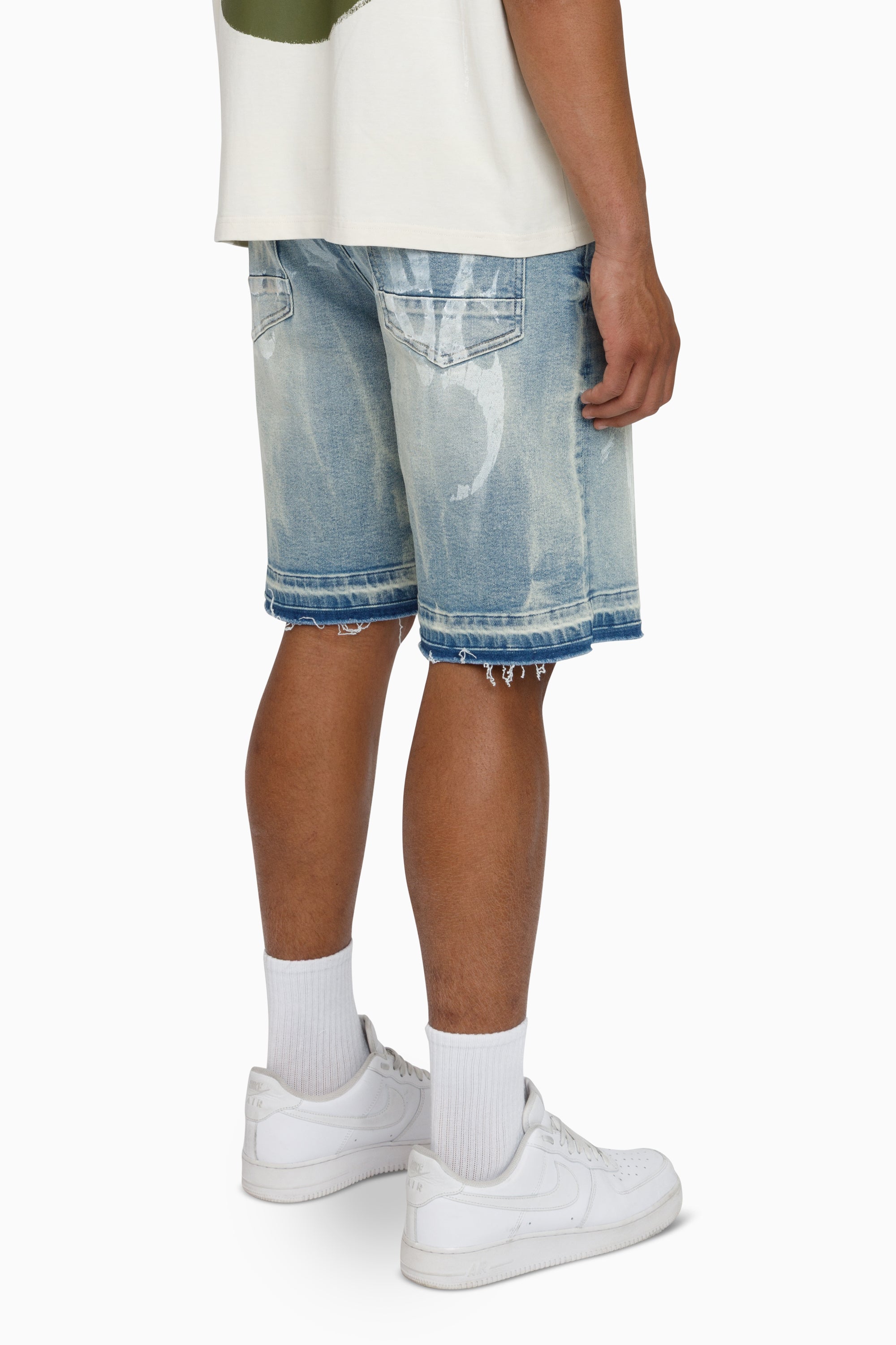 Faith Over Fear Shorts - Voss Blue
