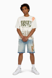 Faith Over Fear Shorts - Voss Blue