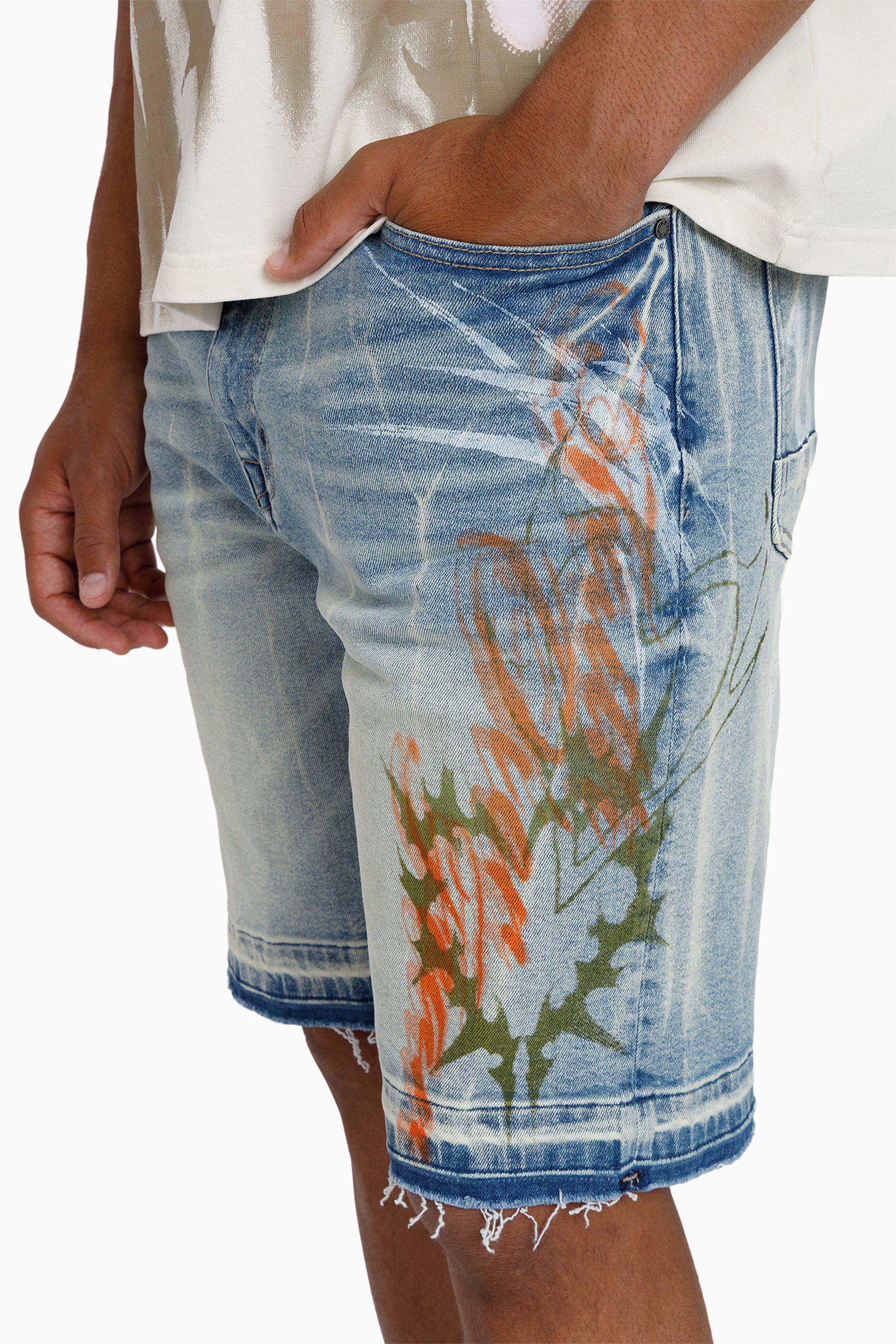 Faith Over Fear Shorts - Voss Blue