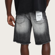 10" Comfort Chaos Abyss Jean Shorts - Spider Black