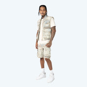 10" Camo Flocked Jean Shorts - Sahara Camo