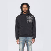 Smoke Rise Tapestry Varsity Hoodie - Black