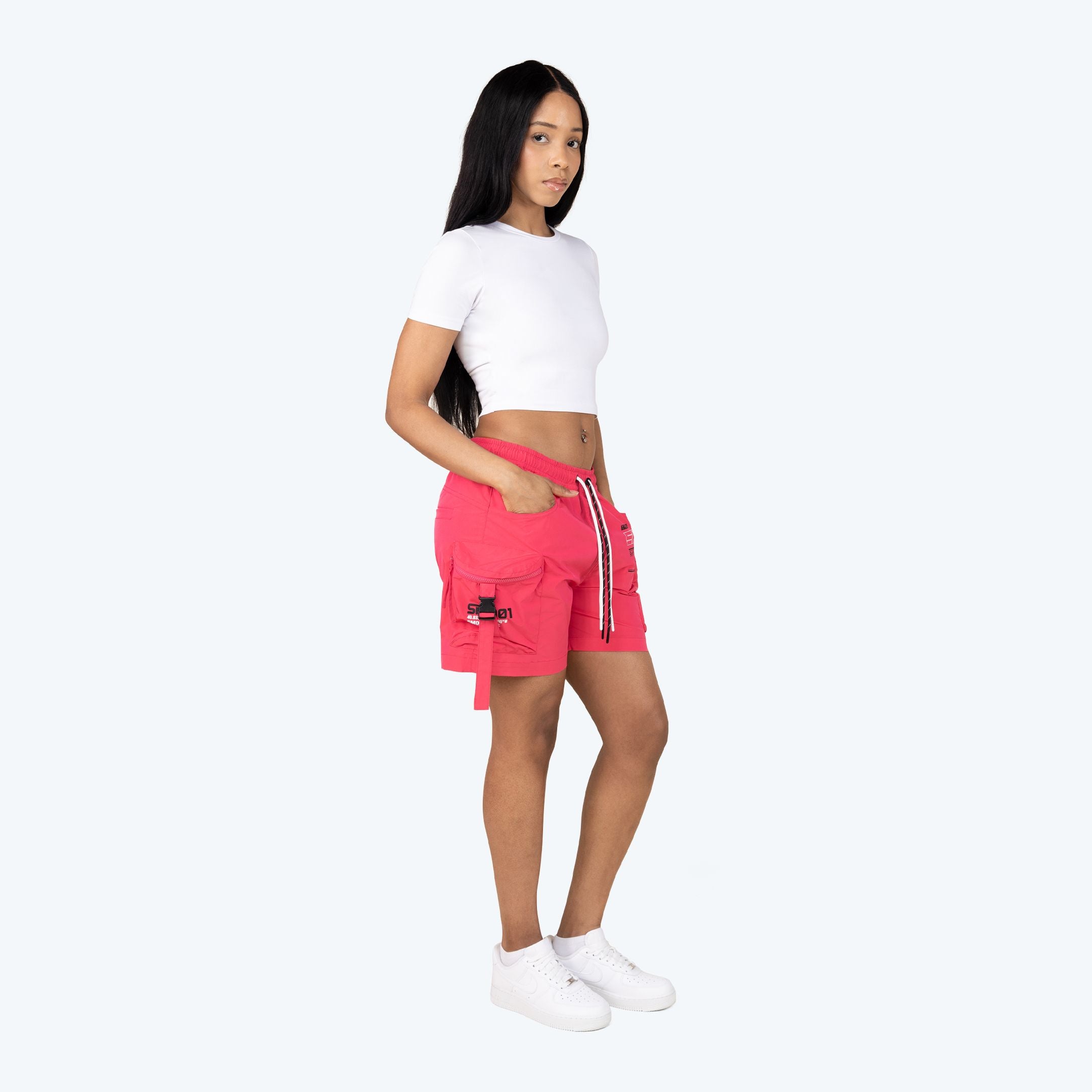 Slouched Utility Windbreaker Shorts