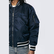 Smoke Rise Men's MA1 Bomber Jacket Navy - Online Exclusive