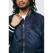 Smoke Rise Men's MA1 Bomber Jacket Navy - Online Exclusive