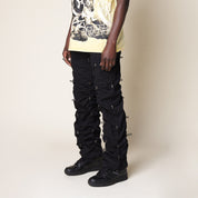 Wide Stopper Twill Pants - Black