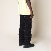 Wide Stopper Twill Pants - Black