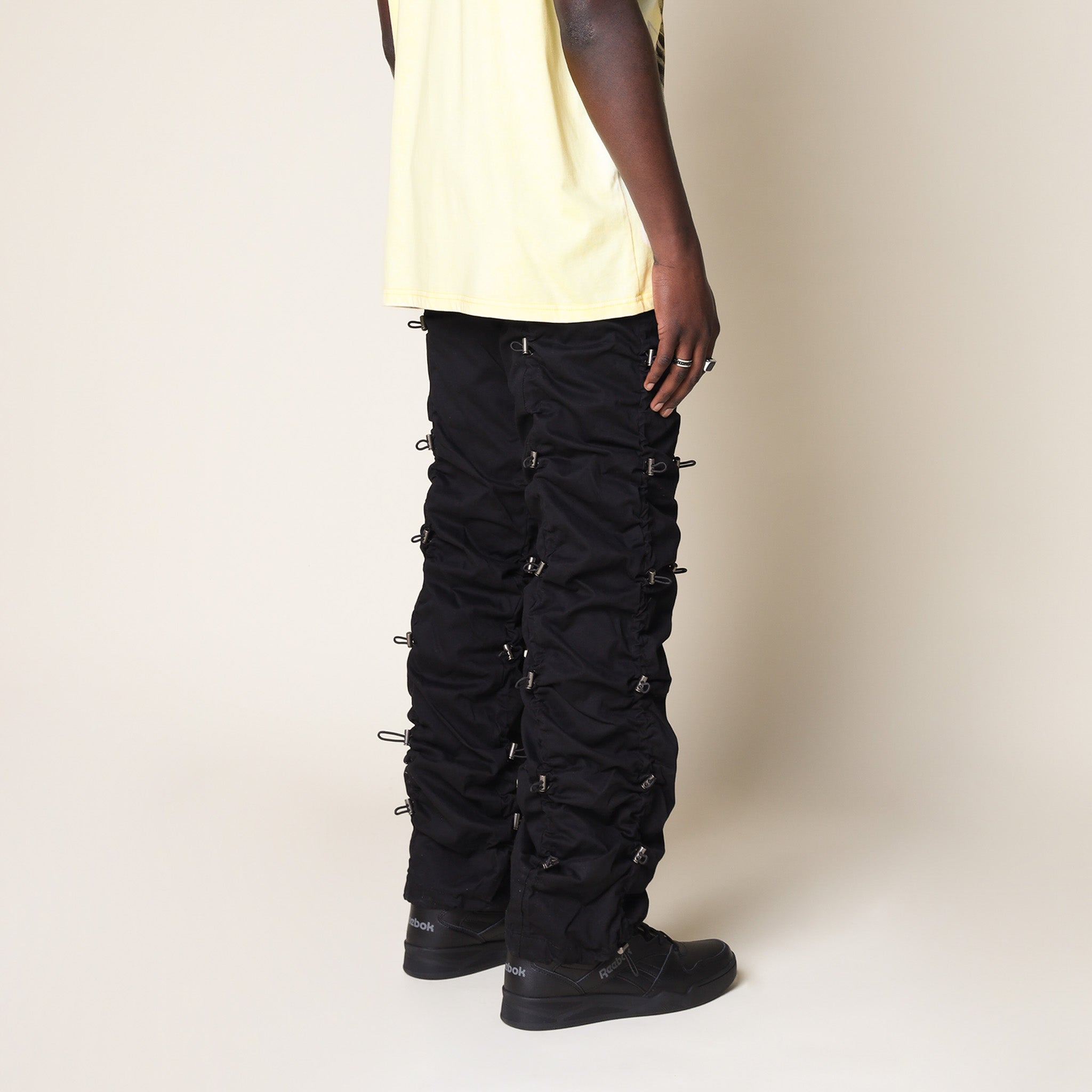 Wide Stopper Twill Pants - Black
