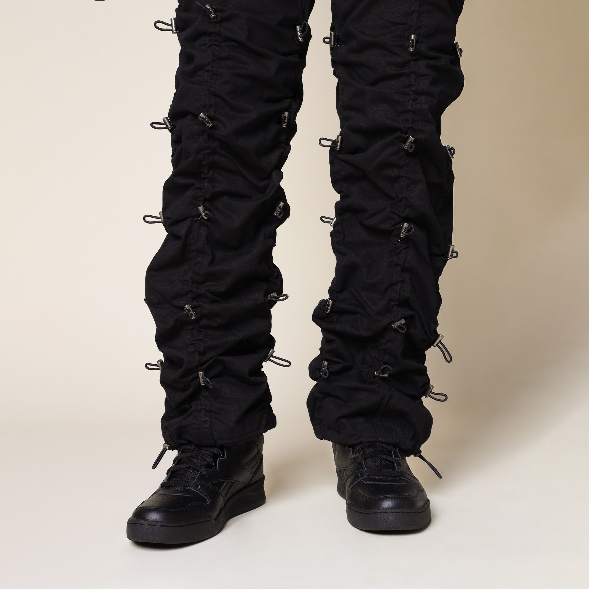 Wide Stopper Twill Pants - Black