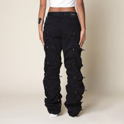 Wide Stopper Twill Pants - Black