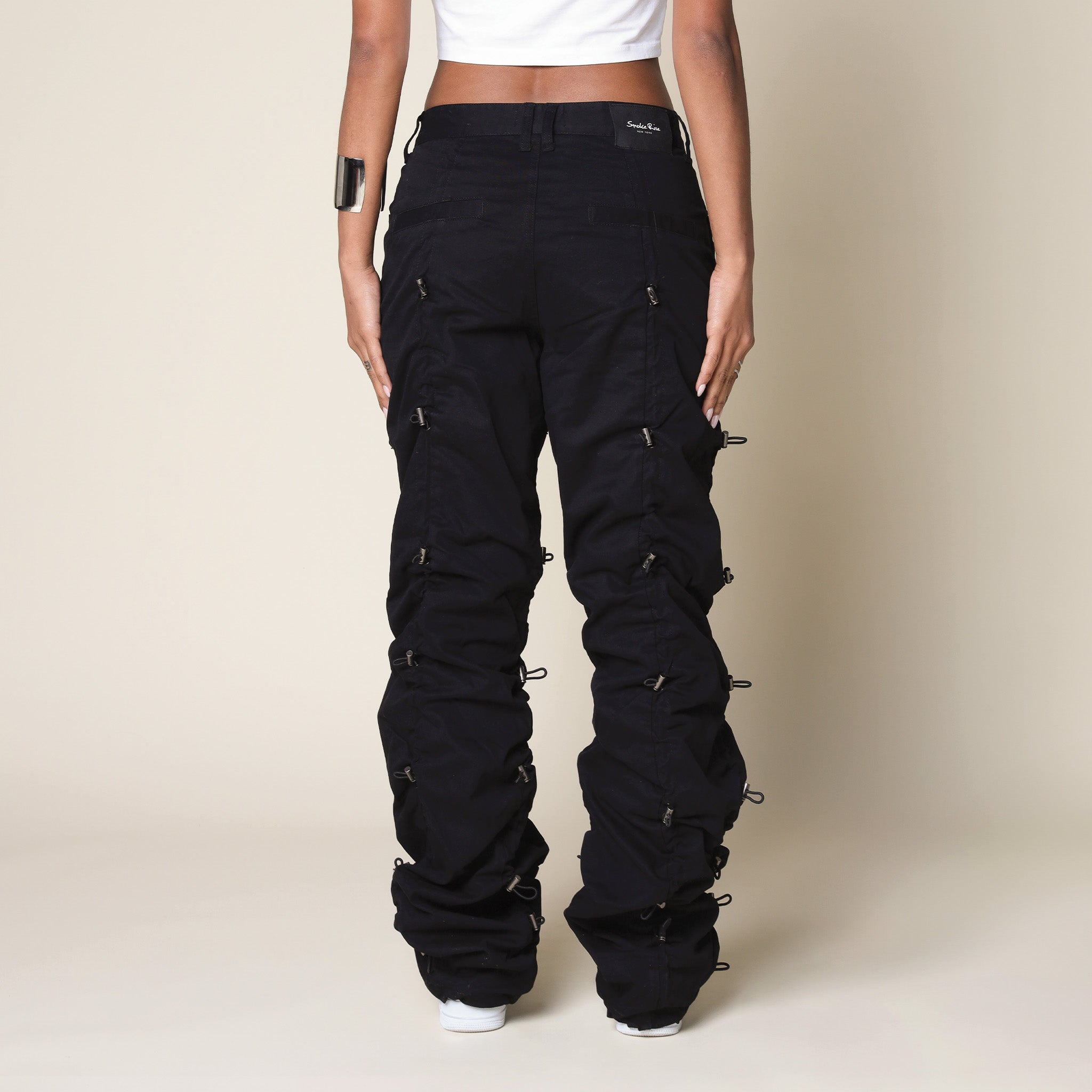 Wide Stopper Twill Pants - Black