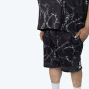 Big and Tall - Dystopia Printed Mesh Shorts