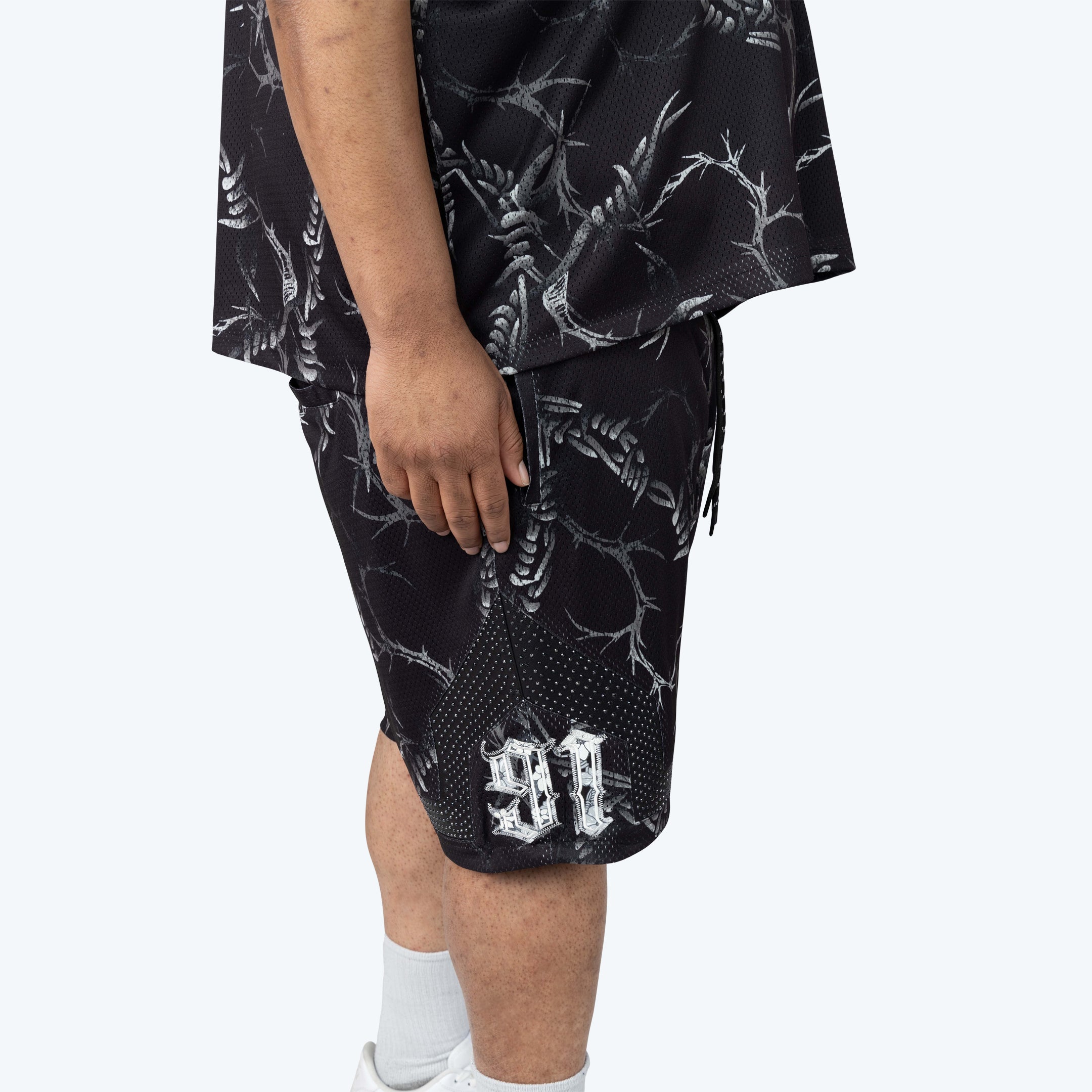Big and Tall - Dystopia Printed Mesh Shorts