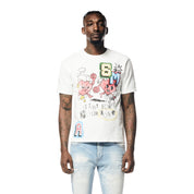 Smoke Rise Graphic Washed T-Shirt - White