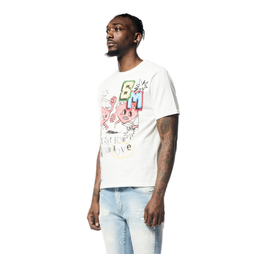 Smoke Rise Graphic Washed T-Shirt - White