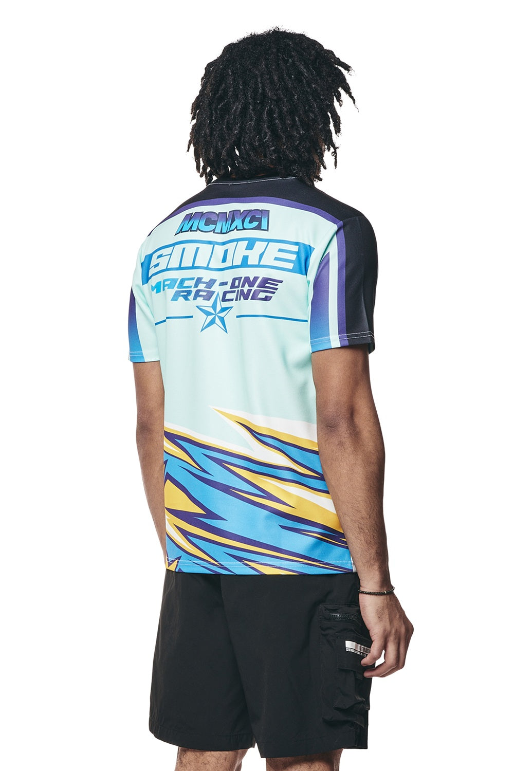 Smoke Rise Racing Sublimation SS T-Shirt - Blue