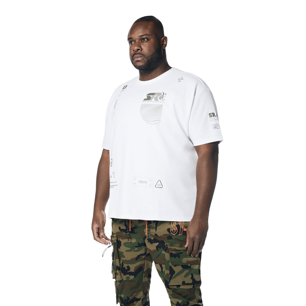 Smoke Rise Big and Tall Big and Tall - Utility Graphic Gel Printed Waffle T-Shirt - Olive