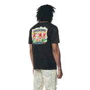 Smoke Rise Embroidered Patched & Graphic Printed T Shirt - Black