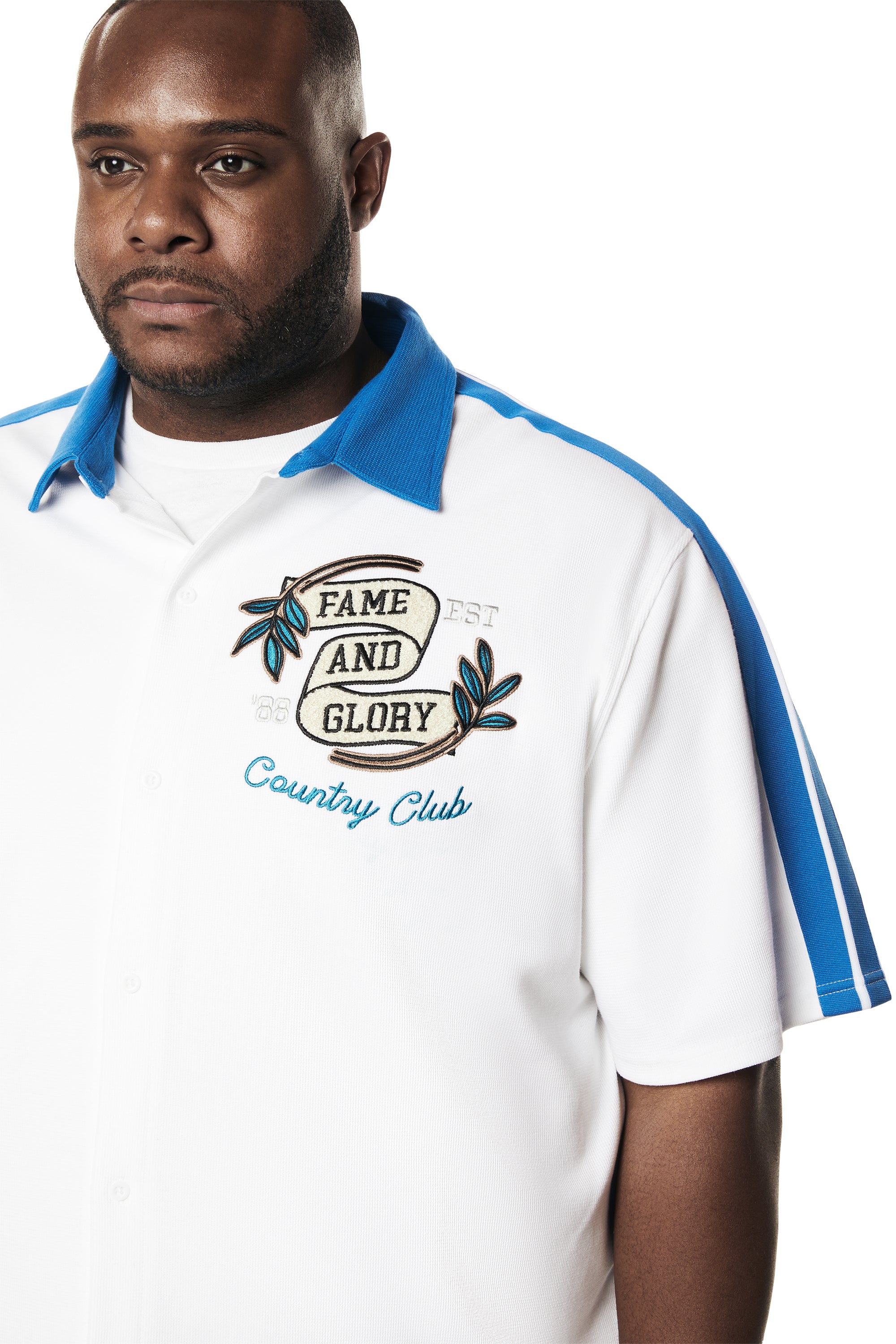 Big and Tall - Country Club Waffle Shirt - Blue
