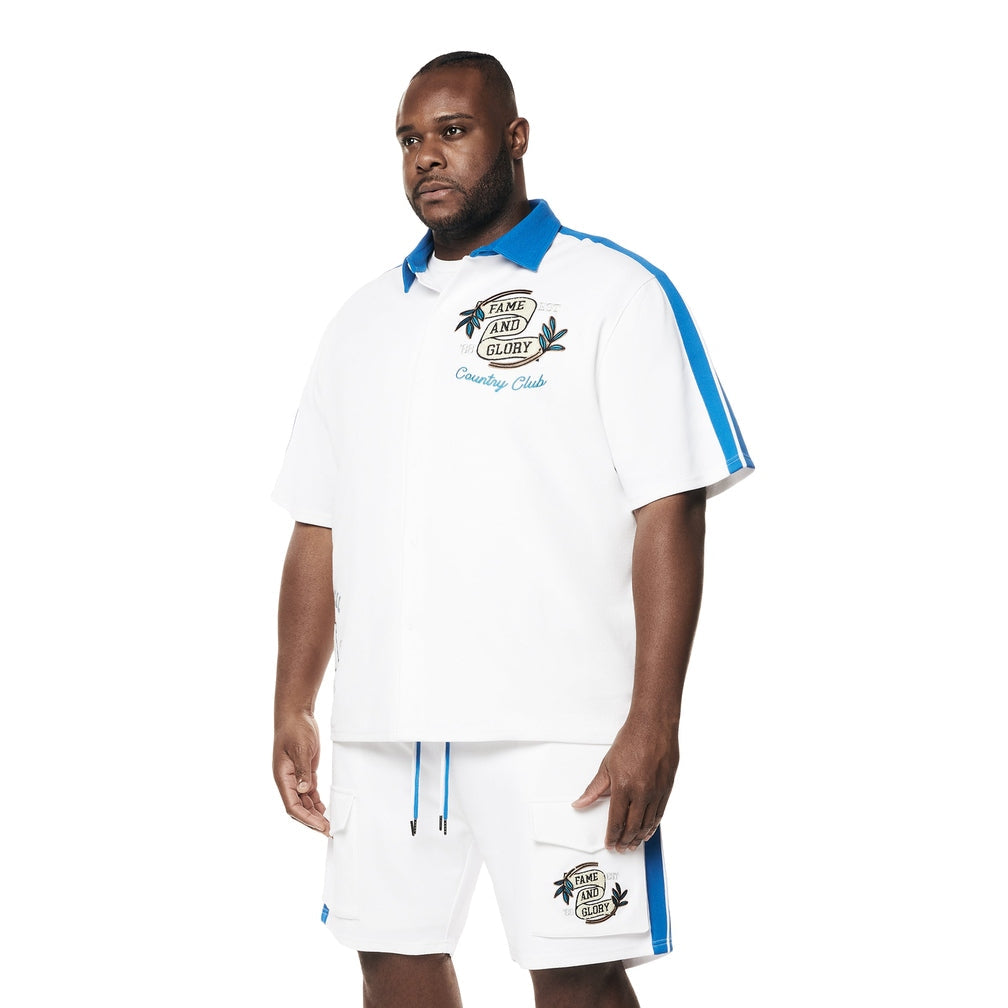 Smoke Rise Big and Tall Big and Tall - Country Club Waffle Shirt - Blue