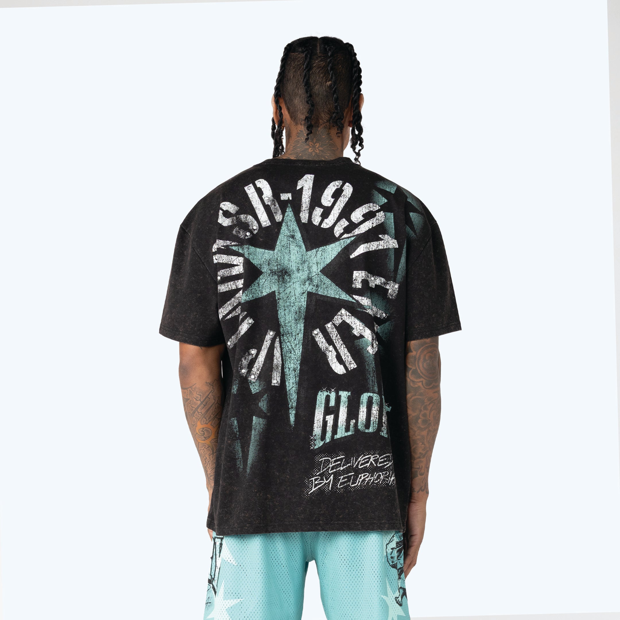 Oversized Maximalist Graphic SS Shirt - Black