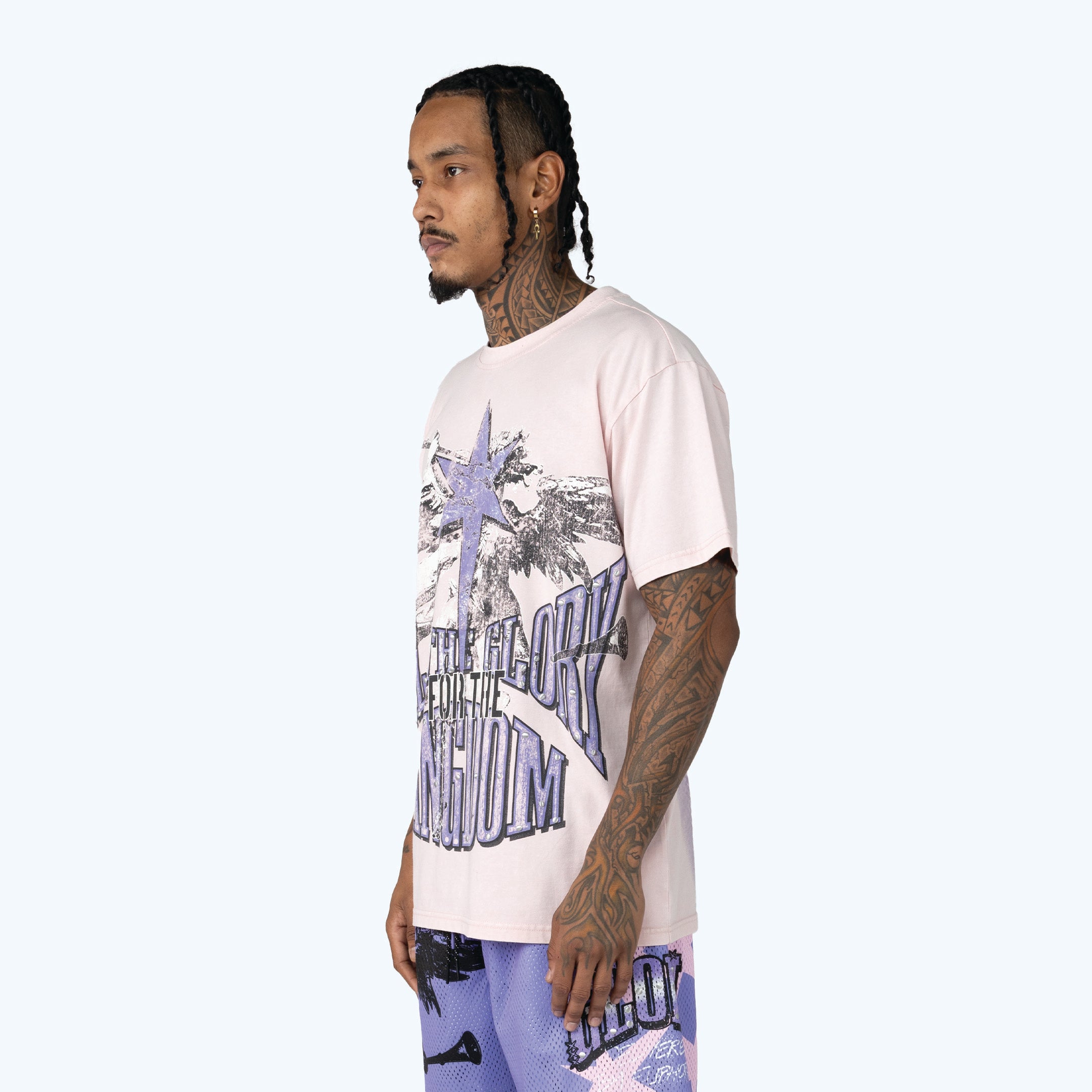 Oversized Maximalist Graphic SS Shirt - Parfait Pink