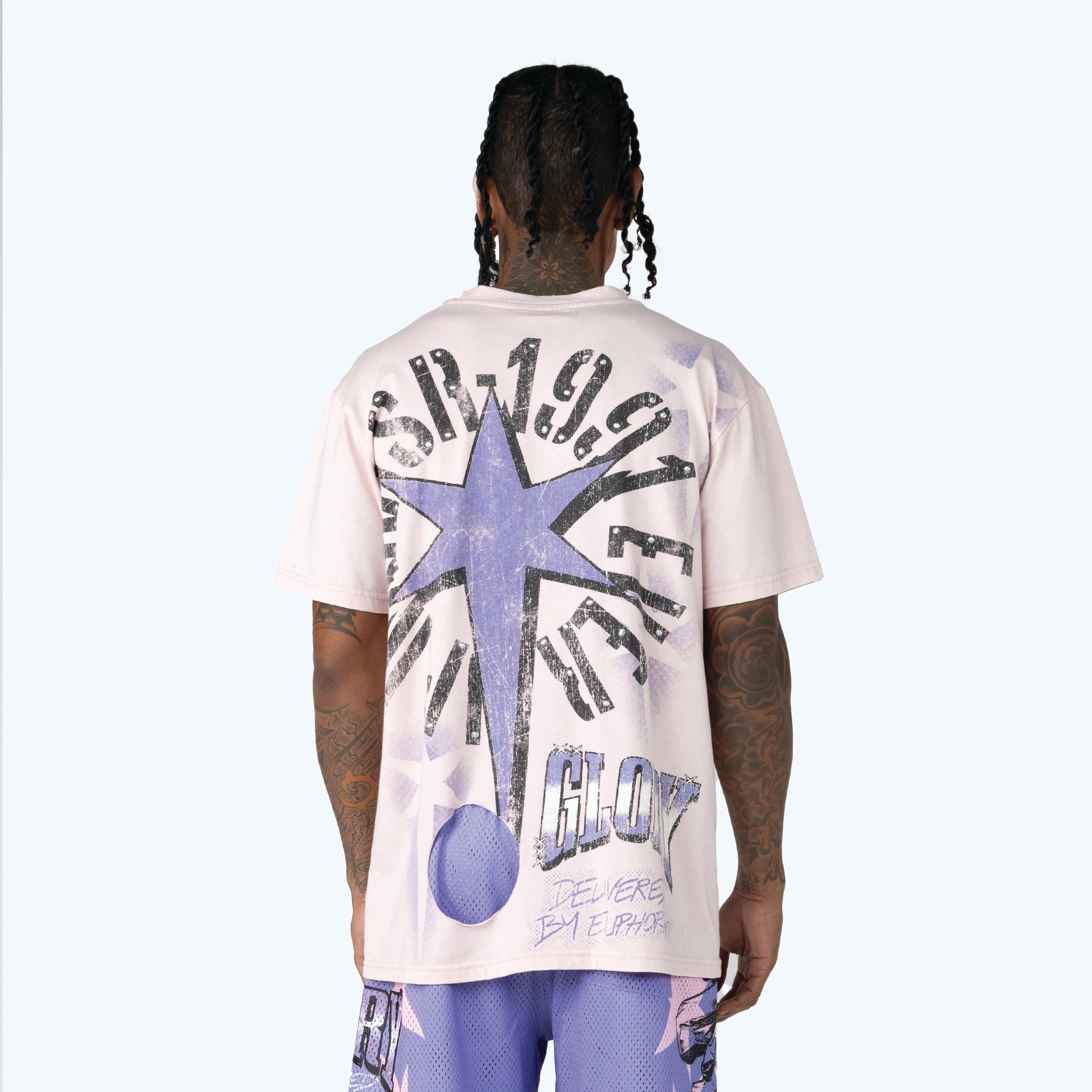 Oversized Maximalist Graphic SS Shirt - Parfait Pink