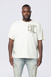 Big and Tall - Tapestry Patch SS Tee - Ecru