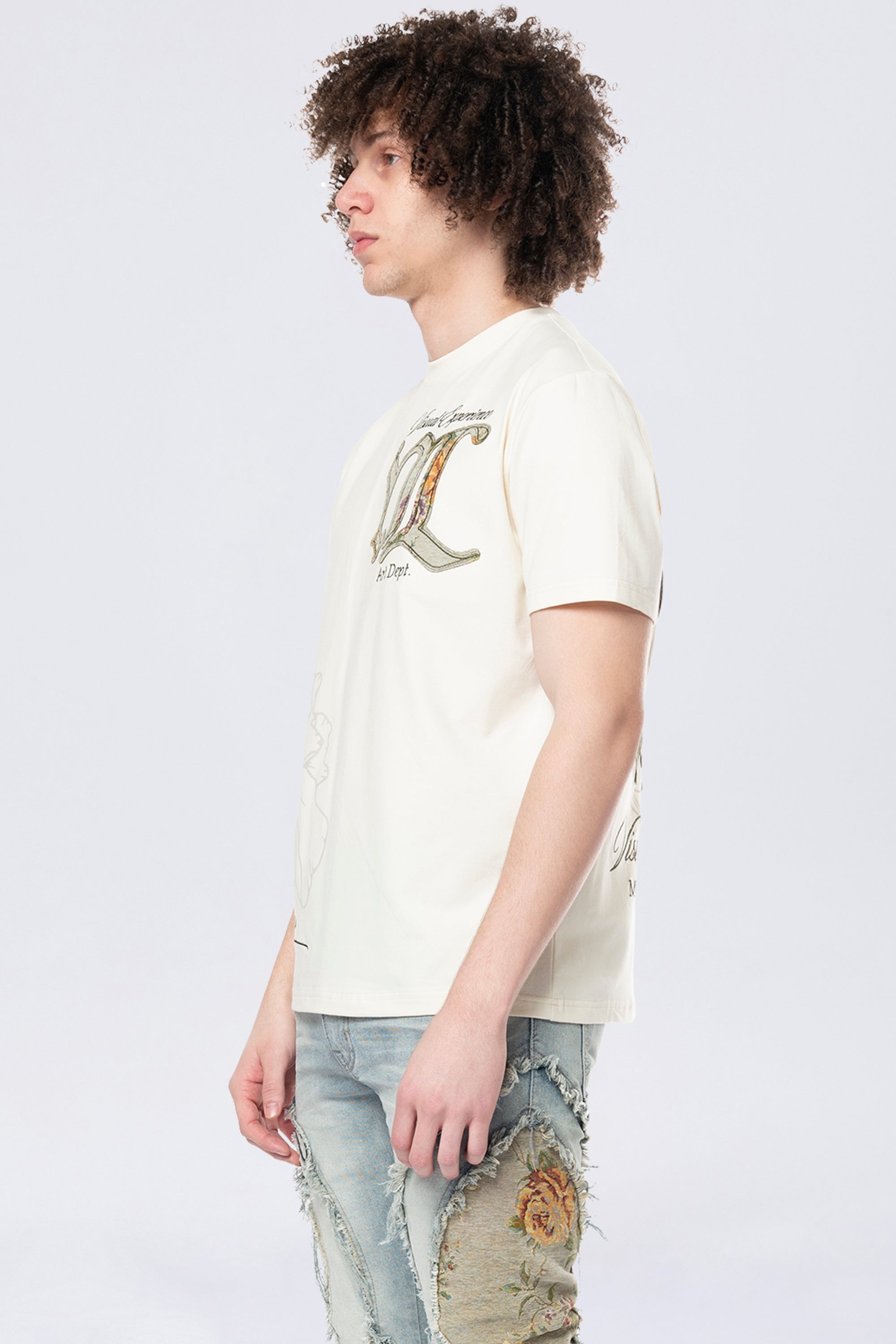 Tapestry Patch SS Tee - Ecru