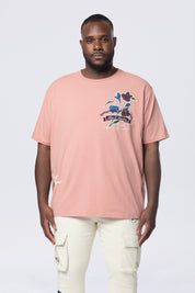 Big and Tall - Run & Escape SS Tee - Ash Rose