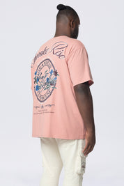 Big and Tall - Run & Escape SS Tee - Ash Rose