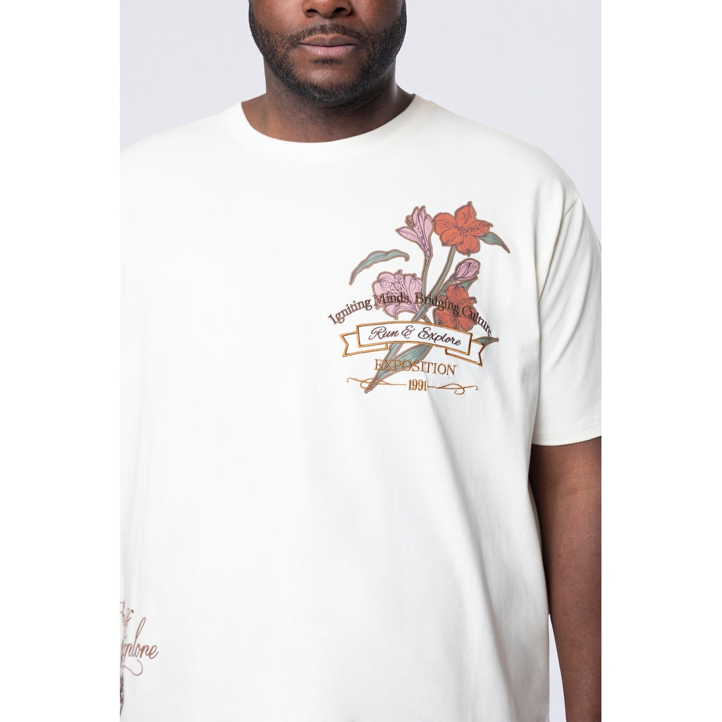 Smoke Rise Big and Tall Big and Tall - Run & Escape SS Tee - Chalk