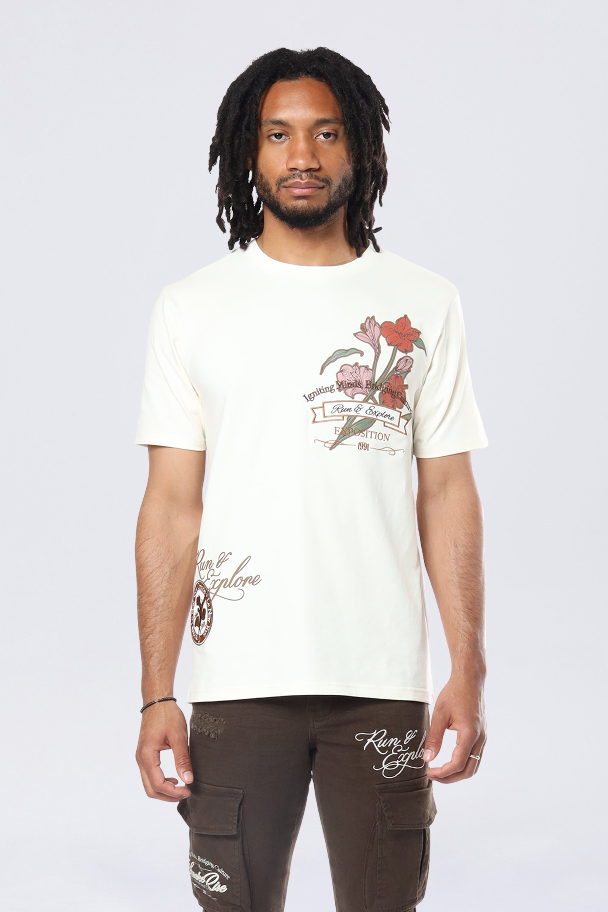 Run & Escape SS Tee - Chalk