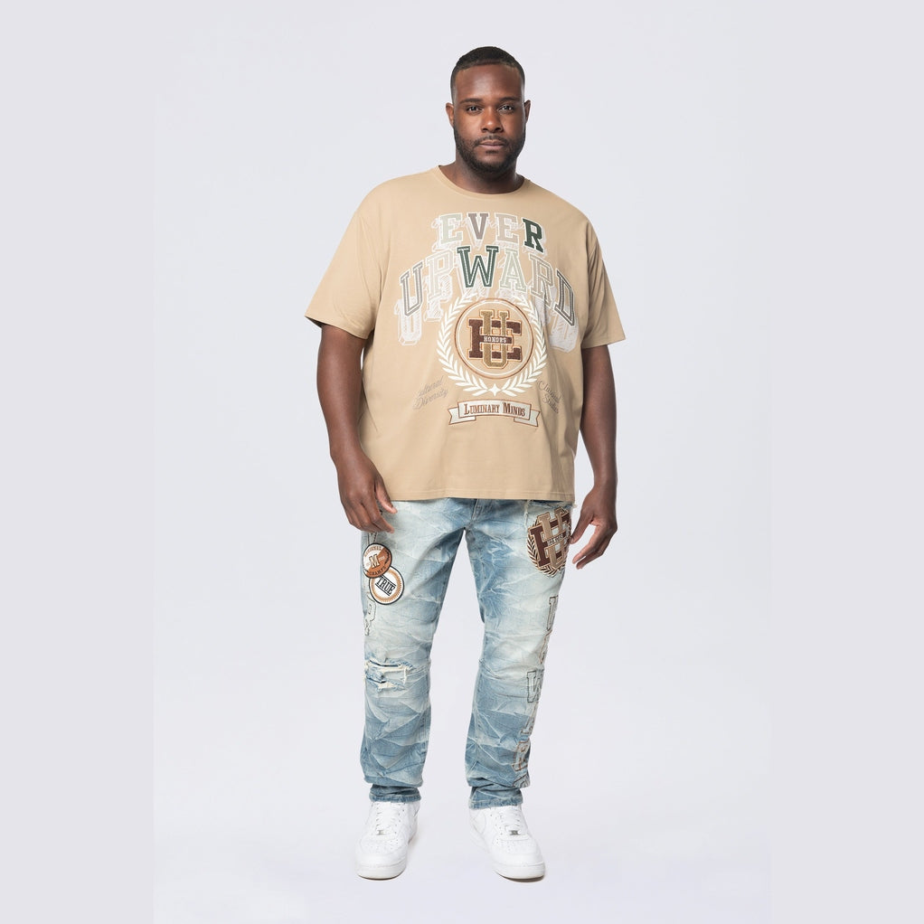 Smoke Rise Big and Tall Big and Tall - Varsity SS Tee - Dune