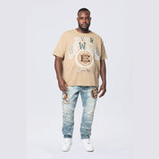 Smoke Rise Big and Tall Big and Tall - Varsity SS Tee - Dune