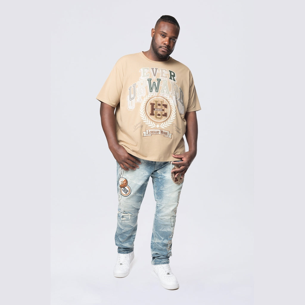 Smoke Rise Big and Tall Big and Tall - Varsity SS Tee - Dune